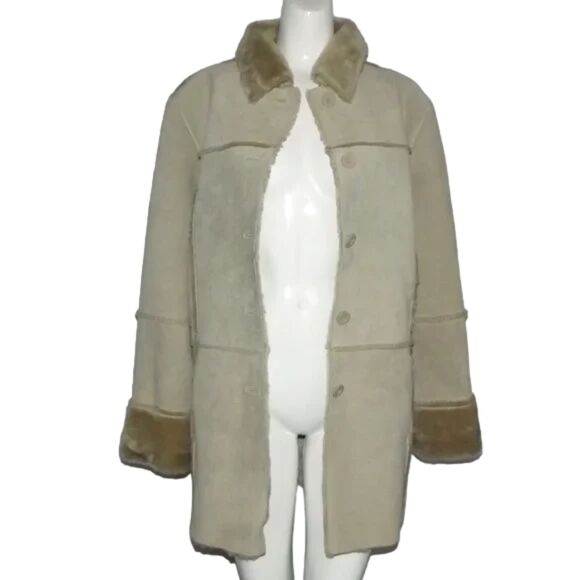 OSCAR PIEL Suede Leather Jacket, M, Faux Sherpa lining, VINTAGE, Pockets - Picture 9 of 14